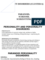 Personality Disorders (Cluster A)