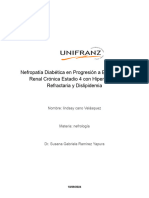 Nefropatía Diabética en Progresión A Enfermedad Renal Crónica Estadio 4 Con Hipertensión Refractaria y Dislipidemia