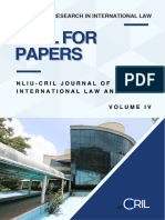 Call For Papers NLIU JOURNAL Volume-IV