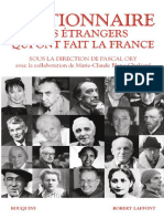 Dictionnaire Des Étrangers Qui Ont Fait La France (2013)