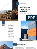 Presentación Industria Transporte y Logística Fotográfico Estructurado Azul PDF