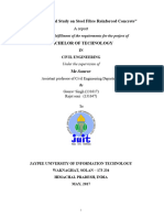 Experimental Study On Steel Fiber Reinforced Concrete