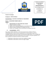 Examen de Rattrapage Transport Ferroviaire