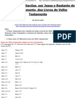 Uma Lista Das Citações, Por Jesus e Restante Do Novo Testamento, Dos Livros Do Velho Testamento