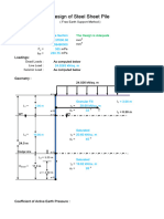 Design of Steel Sheet Pile