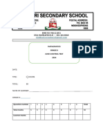 June Controlled Test Grade 8 2024 Mokhari Secondary School