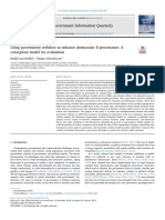 Using Government Websites To Enhance Democratic E-Governance A Conceptual Model For Evaluation