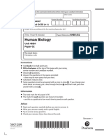 Human Biology 2HB - Specimen Paper