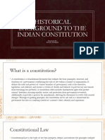 Historical Background To The Indian Constitution: Presented By: Brunda Addagalla