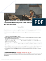 Optimisation Du Choix Du Consommateur Implmentation en Python Dune Analyse Microconomique