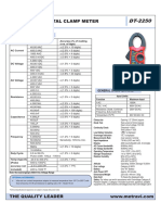 Metravi DT 2250 Digital Clamp Meter Catalogue