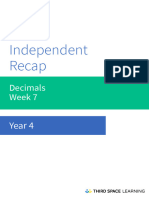 Third Space - Decimals Recap - Week 7