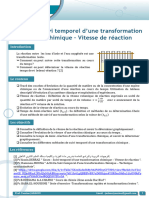 Chapitre 2 Suivi Temporel D'une Transformation Chimique - Vitesse de Réaction