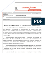 Atividade - Água em Risco - A Consciência Das Ações Humanas No Ciclo Hidrológico