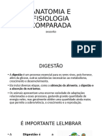 Anatomia e Fisiologia Comparada Digestão