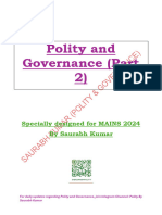 Polity and Governance (Part 2) by Saurabh Kumar