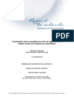 PT - Falardeaue - Rapport 2012 - Evaluation Competence Lire Sec