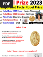 Nobel Prize 2023 Trick Nobel Prize Winners 2023