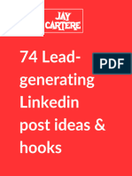 74 Lead-Generating Linkedin Post Ideas & Hooks - Jay Cartere