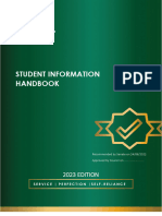 Student Information Handbook - 2023 Edition