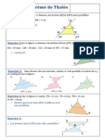 Theoreme de Thales Serie Dexercices Maths 3AC PDF 3