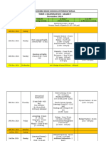 Term 1 Exam Timetable - Grade 9 - Nov 24