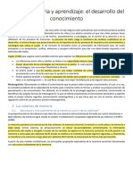 T5 Memoria y Aprendizaje - El Desarrollo Del Conocimiento