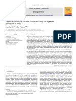 Techno-Economic Evaluation of Concentrating Solar Power