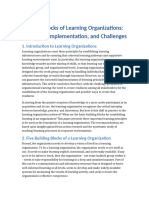 Building Blocks of Learning Organizations - Principles, Implementation, and Challenges