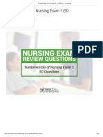 Fundamentals of Nursing Exam 1