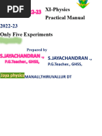 TVL DT-XI Physics Practical Manual EM