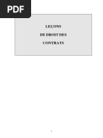 Cours Leçon Droit Des Contrats