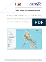 DSWD DROMIC Report 41 On The Effects of Severe Tropical Storm Enteng and Southwest Monsoon As of 13 October 2024 6AM