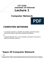 3103lecture 1 Computer Network