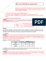 Chapitre - Les Solutions Aqueuses