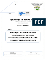 Rapport de Stage Logistique