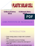 Infra Red Plastic Solar Cell