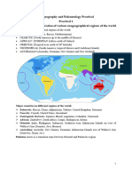 Practical 1 & 2 Zoogeography