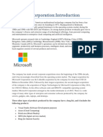 Microsoft Corporation IB PROJECT 1