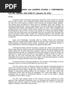 Spouses Fernando and Viloria v. Continental Airlines, Inc., G.R. No. 188288, 663 SCRA 57, January 16, 2012