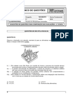 Atividade de Geografia - 8 Série