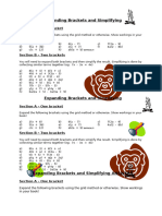 Expanding Brackets and Simplifying