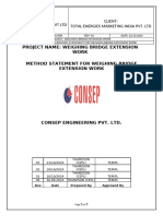 Method Statement For Weighing Bridge Work