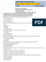 Test Series ALCOHOL PHENOL ETHERS