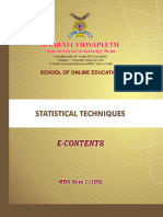 MBA 105 Statistical Techniques