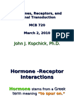 Signal Transductn, Hormones and Receptors