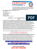 Sobre A Teoria Do Investimento, Apresentada No Texto Acima, Vamos Supor Que em Uma Determinado País, o Estoque Inicial de Capital Tem Um Valor de