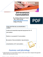 Intravenous Cannulation: By: Kalthum Mohammed Gharib Msc. Adult Nursing College of Nursing