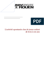 Lactivié Spontané Chez Jeune Enfant Memoire