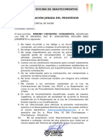 Declaración Jurada Del Proveedor